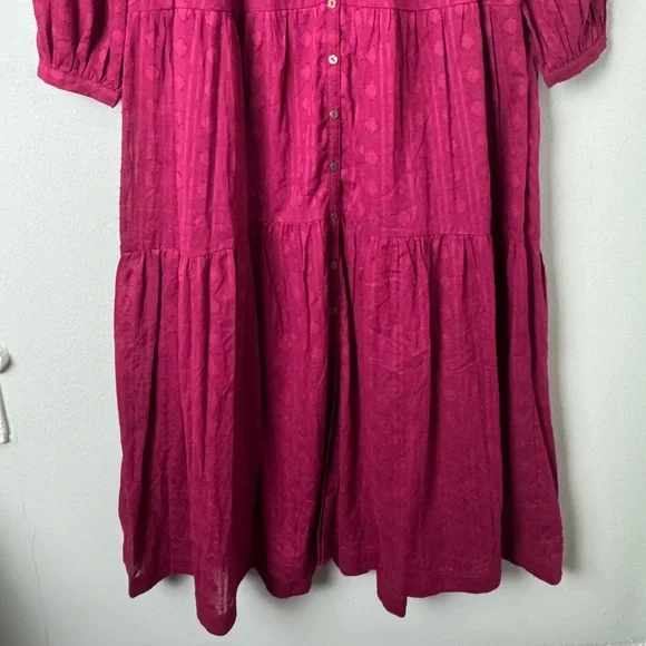 NWT‎ Anthropologie Viola Tiered Button Front Maxi Dress in Plum Size Medium - Picture 5 of 13